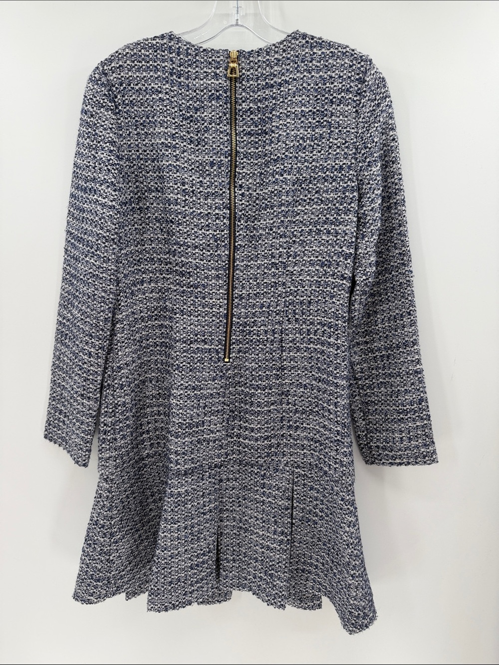 Sail to Sable Tweed Boxpleat Drop Waist Dress - Navy/White - Small - NWT - Picture 8 of 8